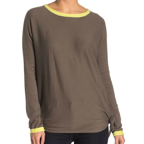 Cloth By Design NWT Oversized Knit Sweater Ribbon Green Stretch Small - Picture 1 of 5